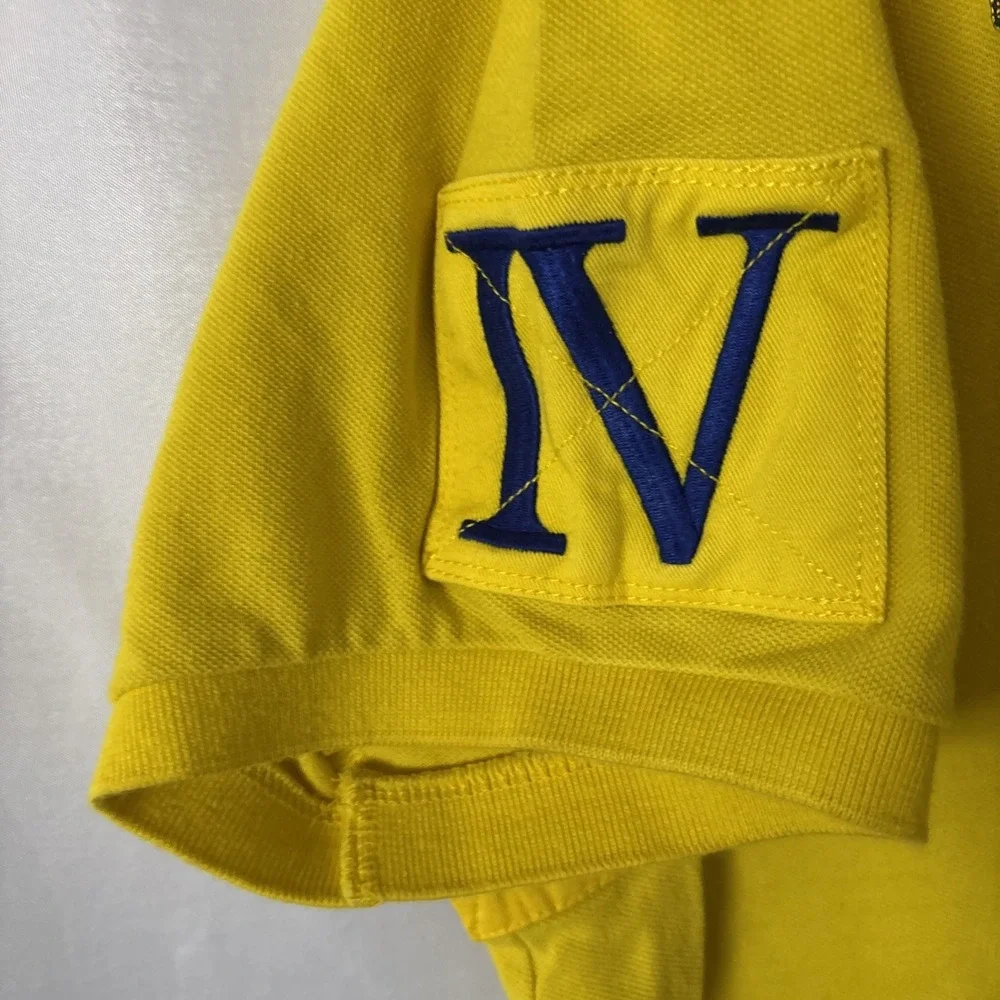 Polo Ralph Lauren RL County Riders & Jockey Club Polo Shirt‎ Yellow #258 Size XL